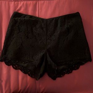 Black Lace Shorts